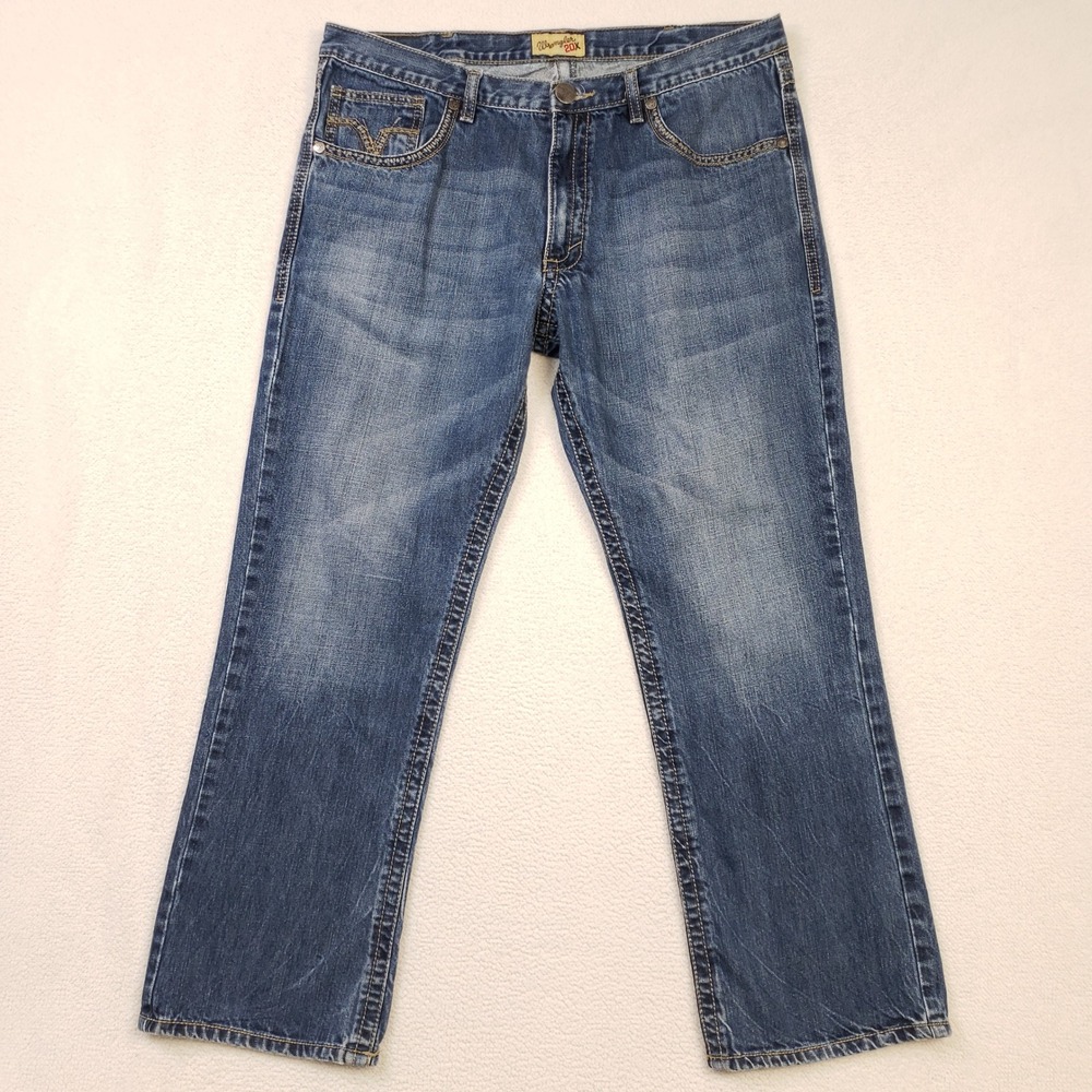 Wrangler 20X Vintage Boot Jeans Mens 38x32 Blue 42MWXSB Denim Medium Wash Cowboy